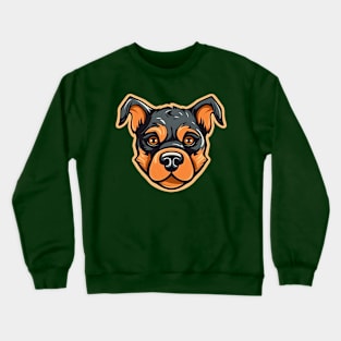 Rottweiler dog head Crewneck Sweatshirt